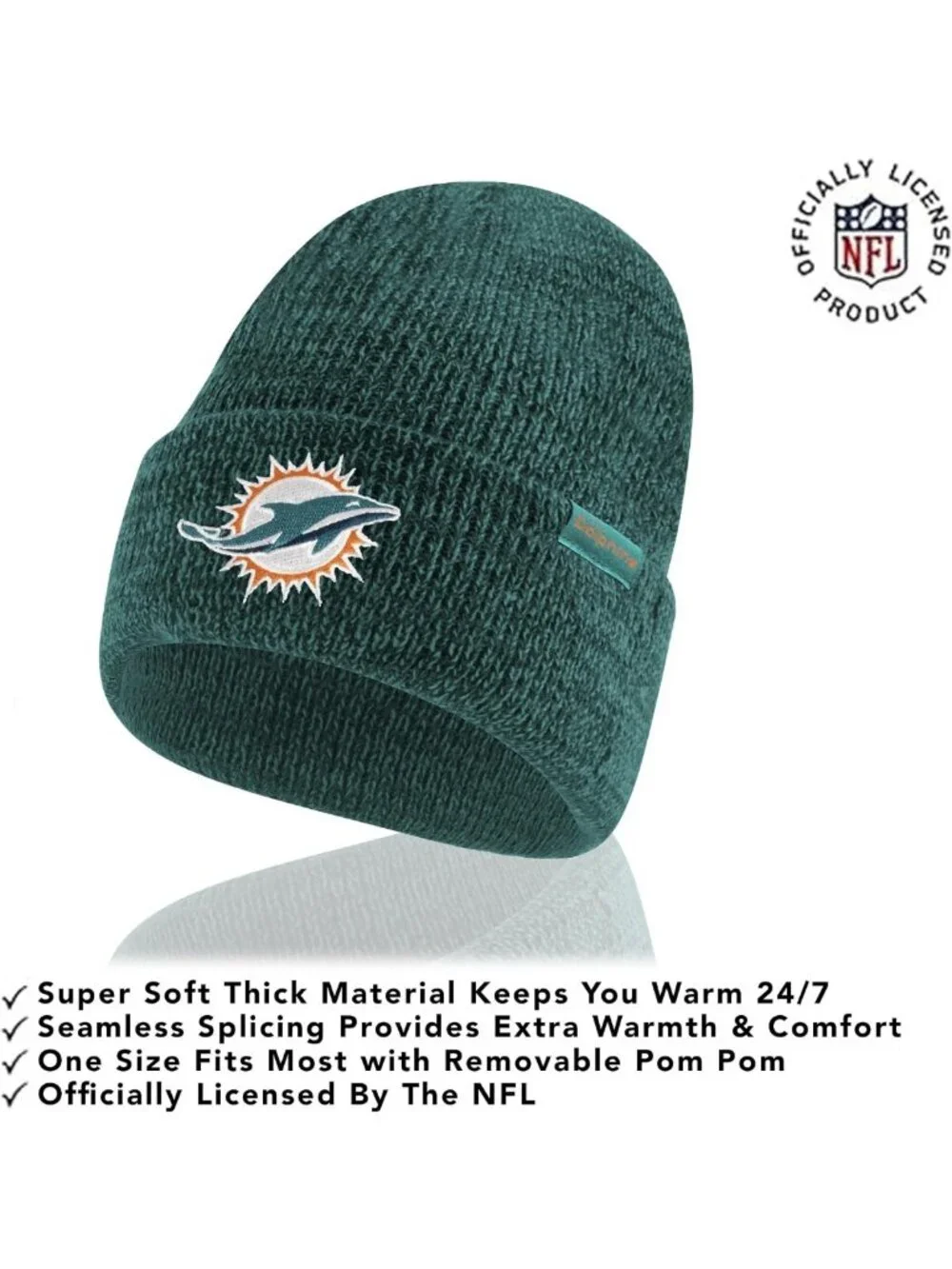 Cozy Youth NFL Knit Beanie & Touch Screen Gloves Set - Super Soft Winter Hat